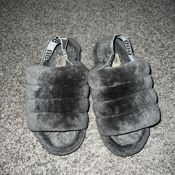 UGG women’s, Fluff yeah slides / Gray / size 7 - Picture 4 of 6